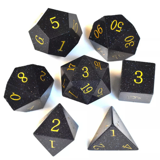 Blue Sandstone Gem Dice Set