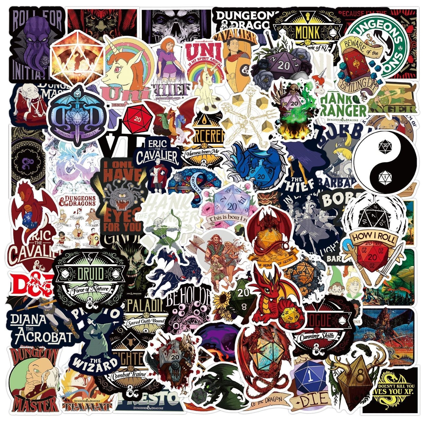 50 PCS Dungeons and Dragons Stickers