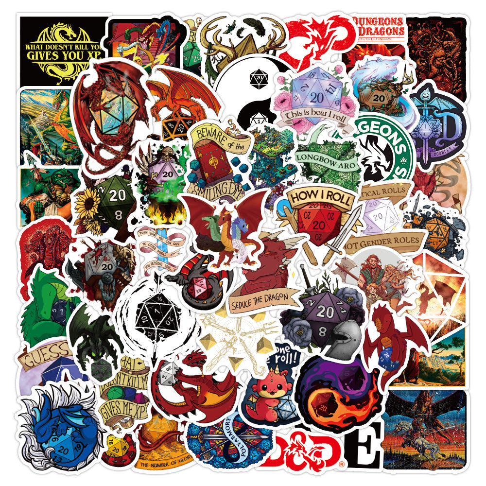 50 PCS Dungeons and Dragons Stickers