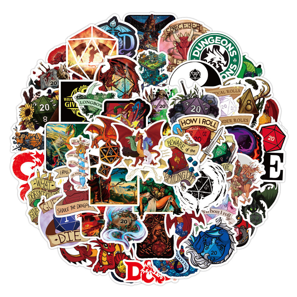 50 PCS Dungeons and Dragons Stickers