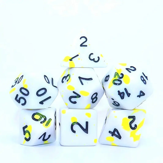 Bloodstained Yellow Dice Set