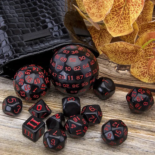 15 Piece Dice Set |Polyhedral dice SET| D100 dice | D60 dice | d30 DICE Five colors are available