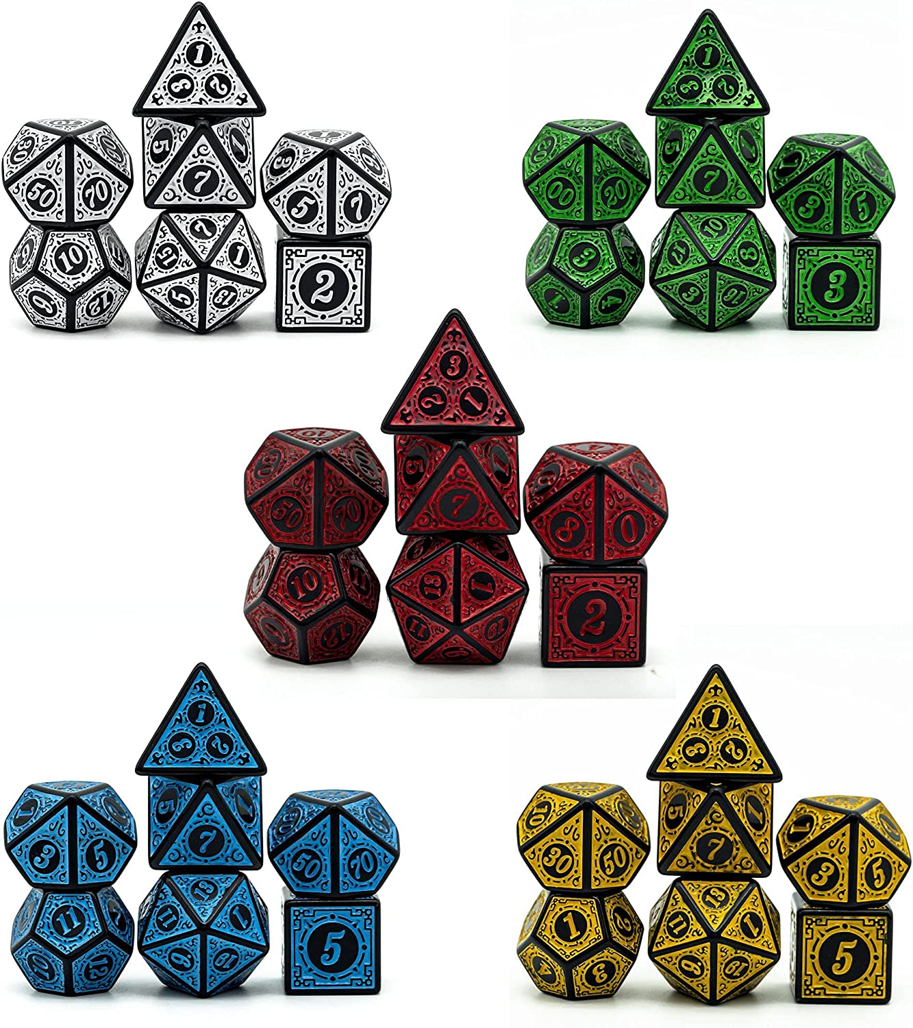 Antique Pattern Dice Set