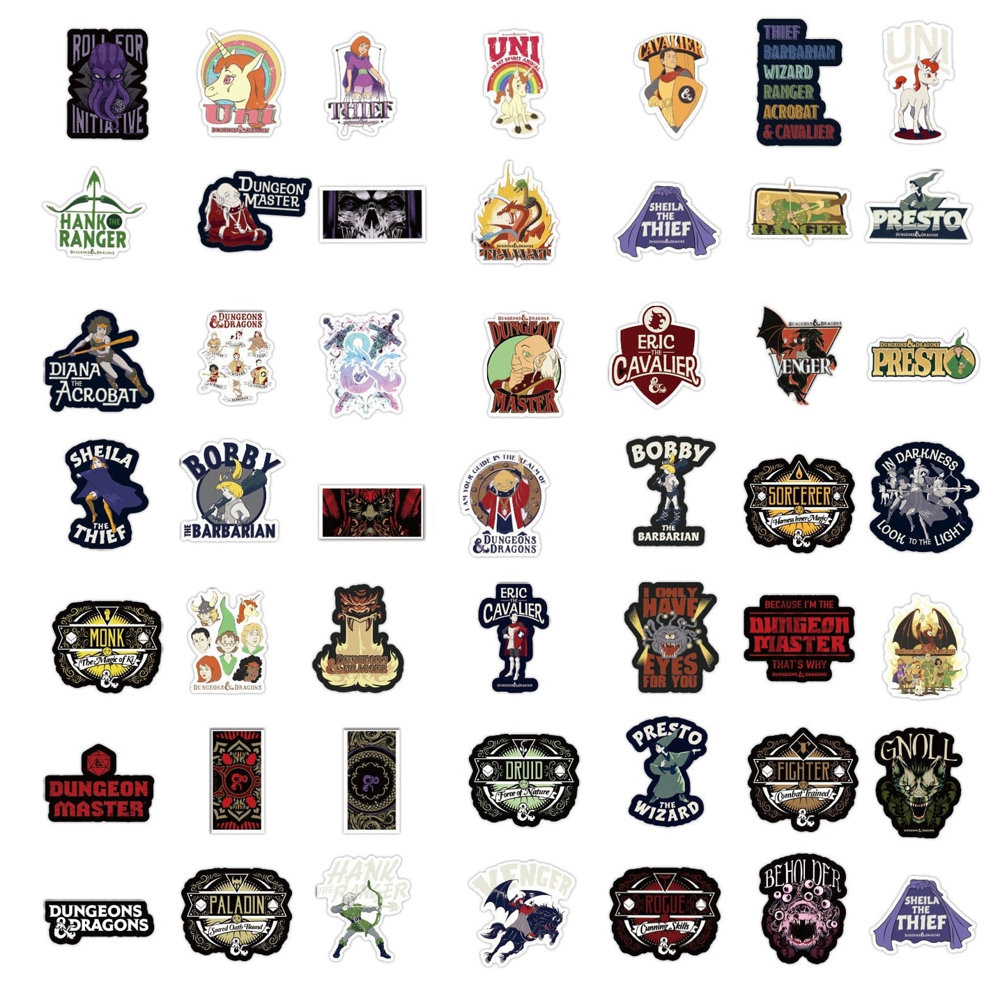 50 PCS Dungeons and Dragons Stickers