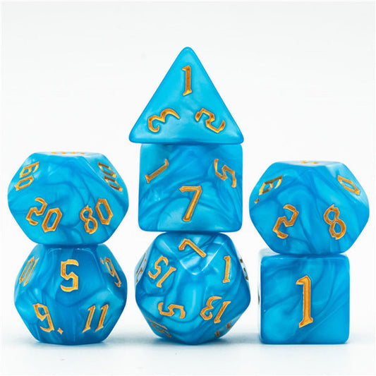 Blue Macaron Dice Set