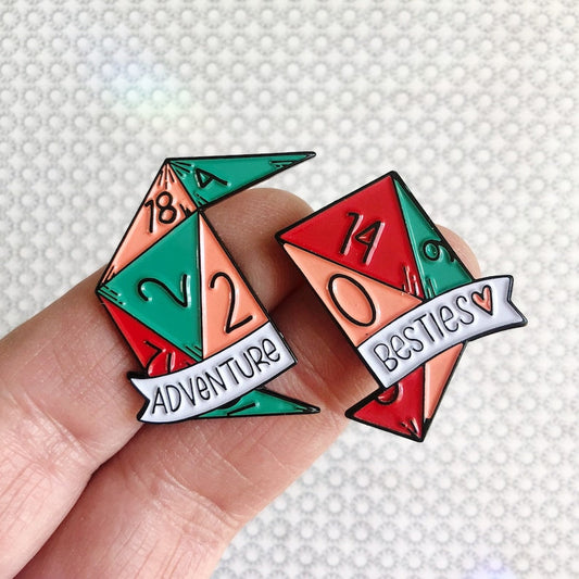 Adventure Besties Dice Pin (2 Pcs)