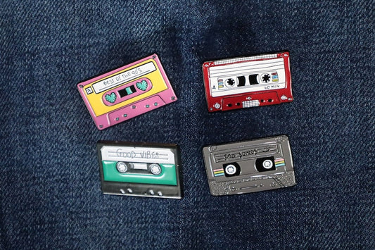 Cassette Tape Enamel Pins