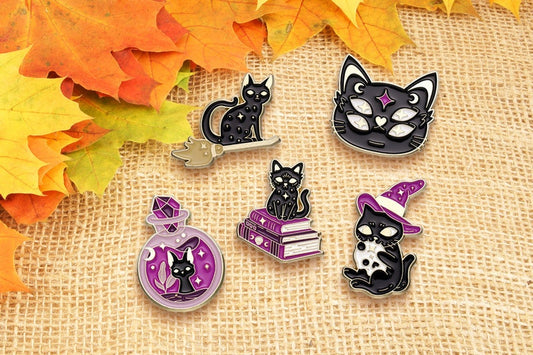 Cat Witch Enamel Pin