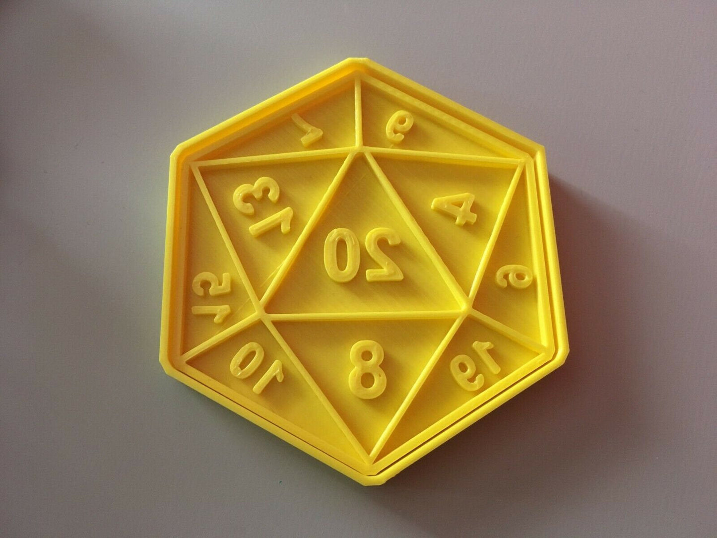 Cookie Dough Cutter Biscuit Stamp D20 dice - Dungeons and Dragons