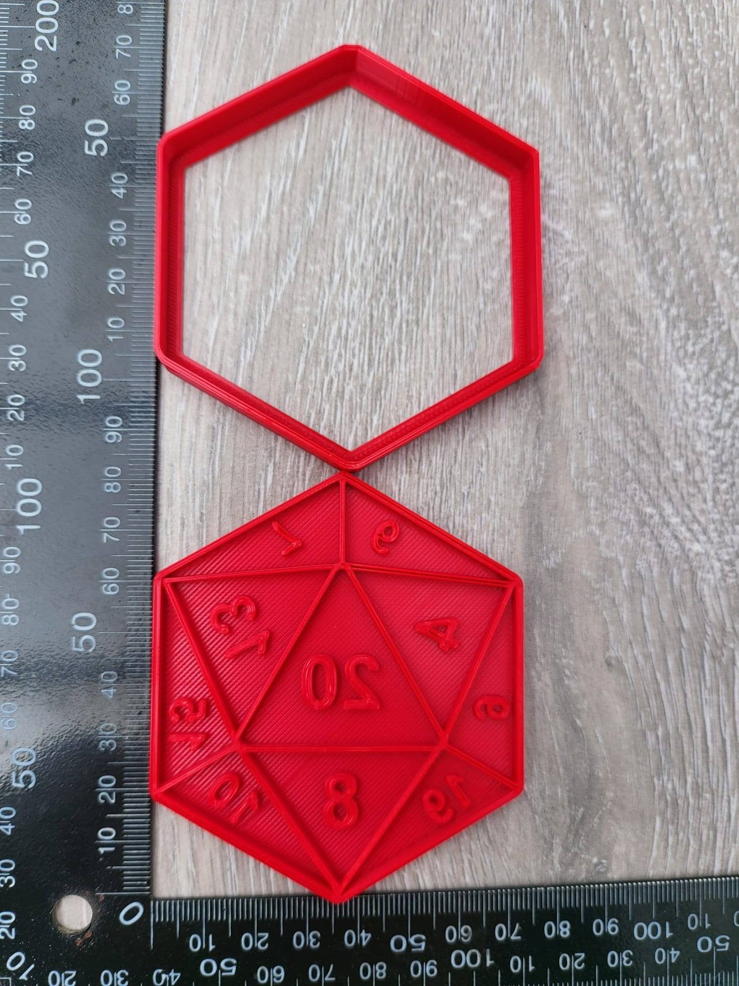 Cookie Dough Cutter Biscuit Stamp D20 dice - Dungeons and Dragons